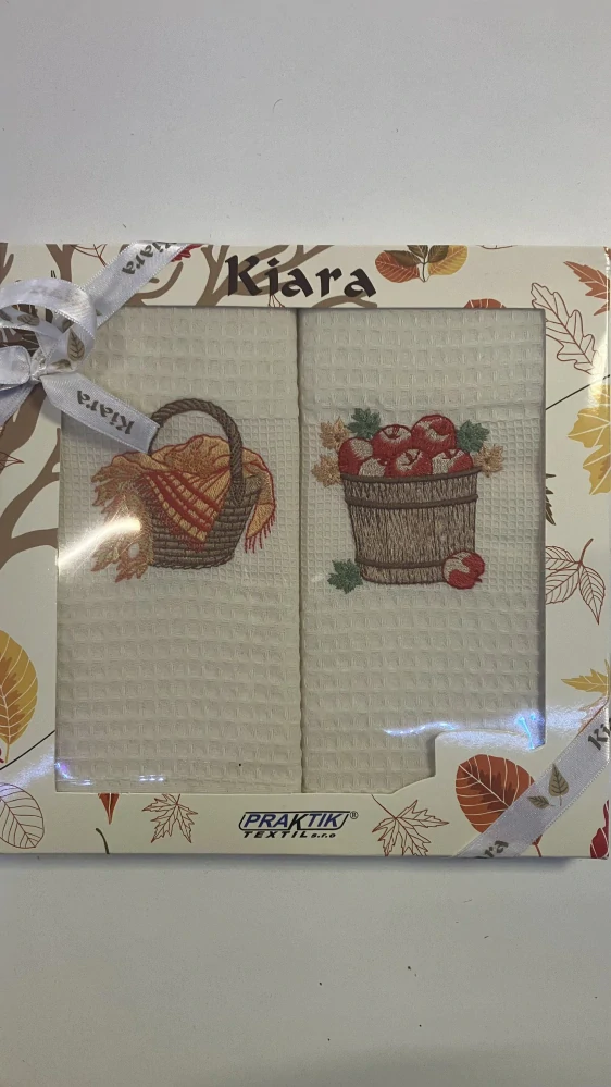Vaflové utierky s výšivkou sada