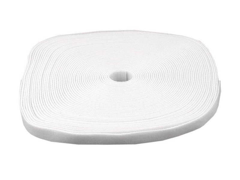 Suchý zips šírka 20 mm biely obojstranný